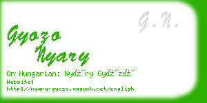 gyozo nyary business card